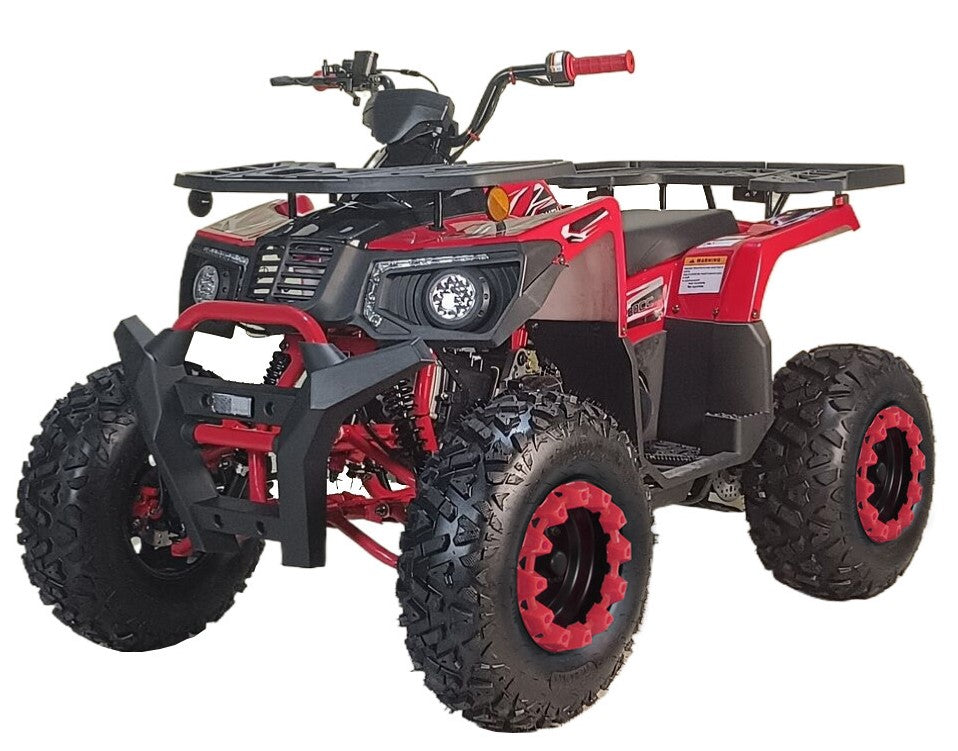 HHH 200CC UPGRADED ATV BIG UTILITY 4 WHEELER QUAD WITH AUTOMATIC TRANSMISSION REVERSE, LED HEADLIGHT, MATCHING RIMS, BIG 23/22 INCHES WHEELS