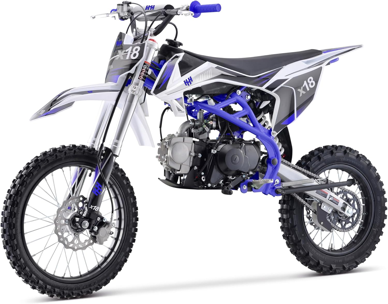 125cc Dirt Bike X18 Racing DB18 Dirtbike 125cc 4 Speed Manual Clutch and Big Size Tires 17/14 inches