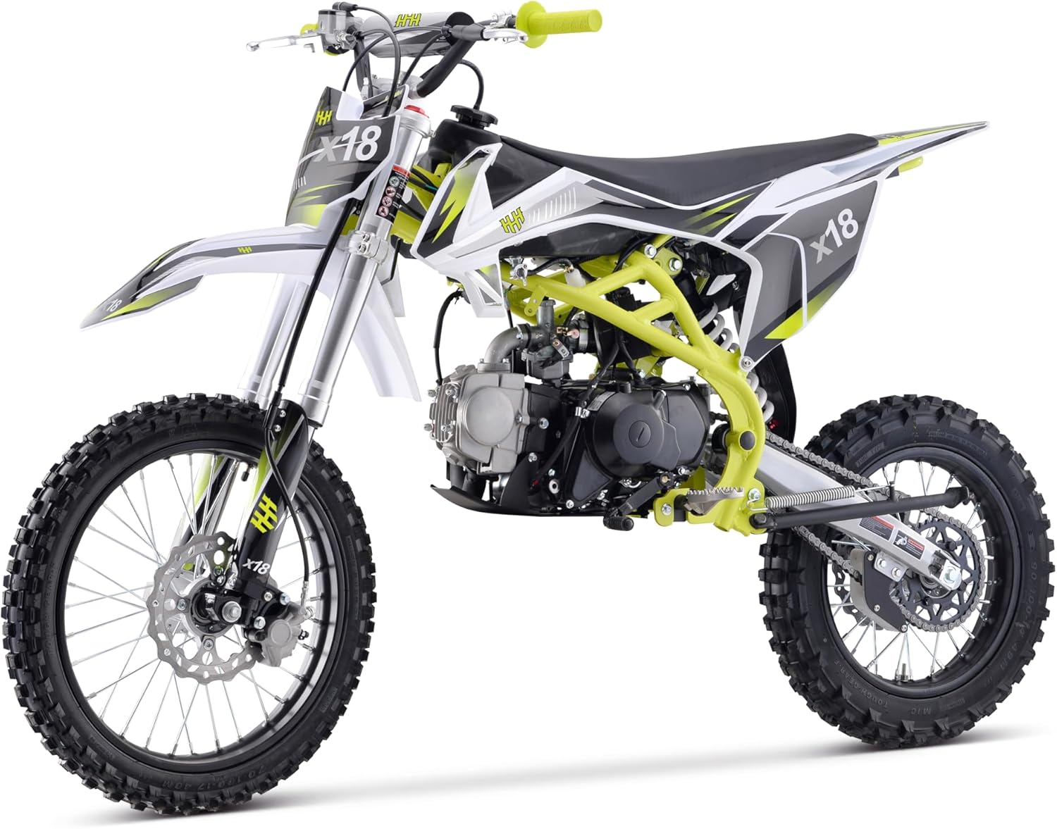 125cc Dirt Bike X18 Racing DB18 Dirtbike 125cc 4 Speed Manual Clutch and Big Size Tires 17/14 inches