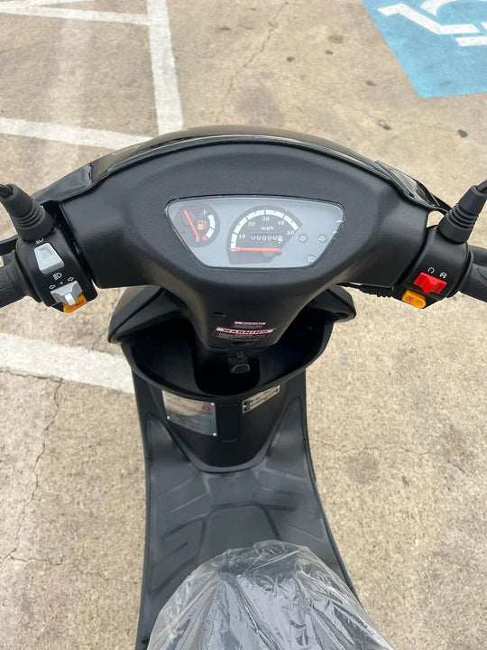 TAOTAO ATM50-A1 49cc Moped Street Legal Scooter, Electric & Kick Start With Matching Trunk