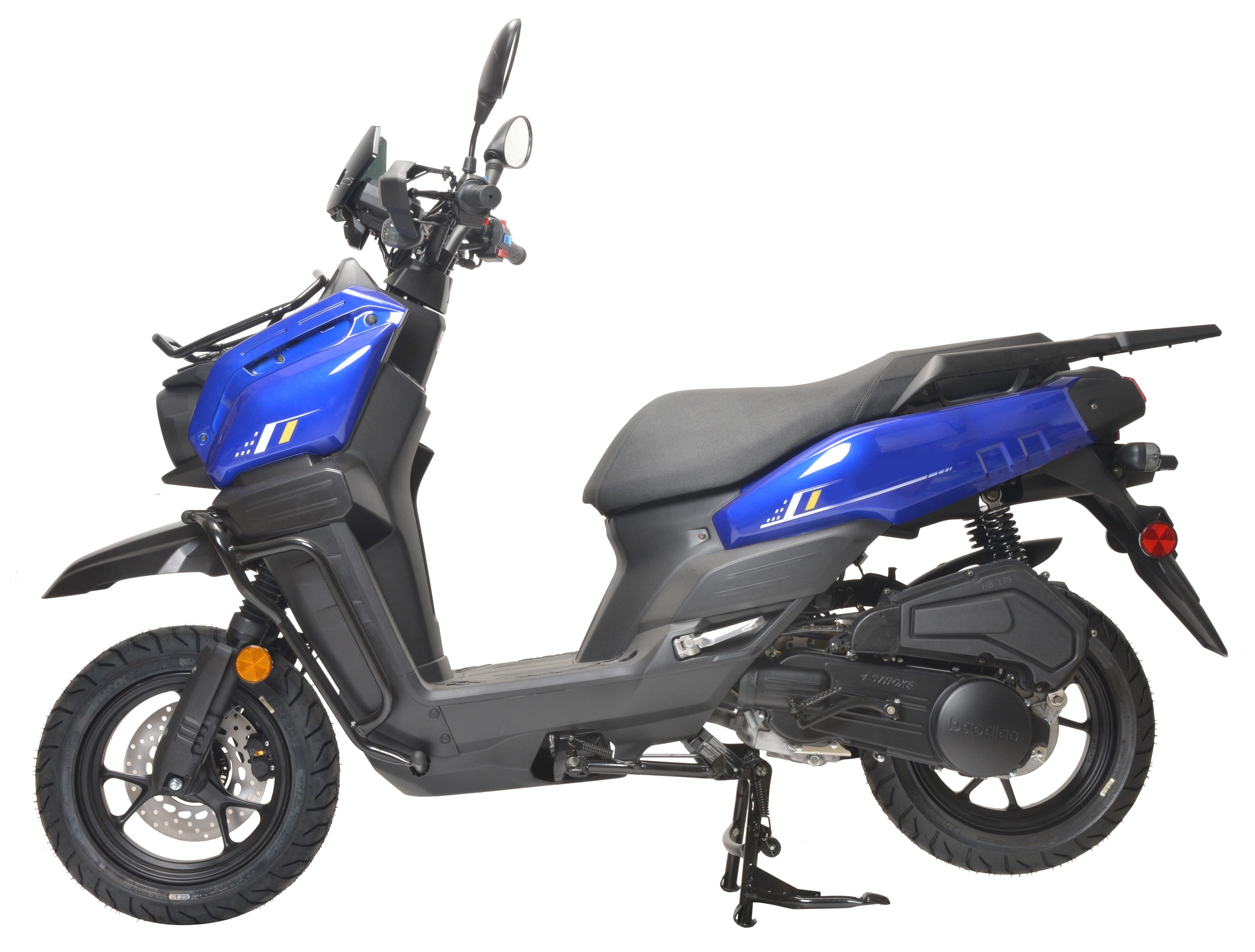 Tank 150cc Scooter Gas Moped Automatic Adult Bike with 12" Aluminum Wheels