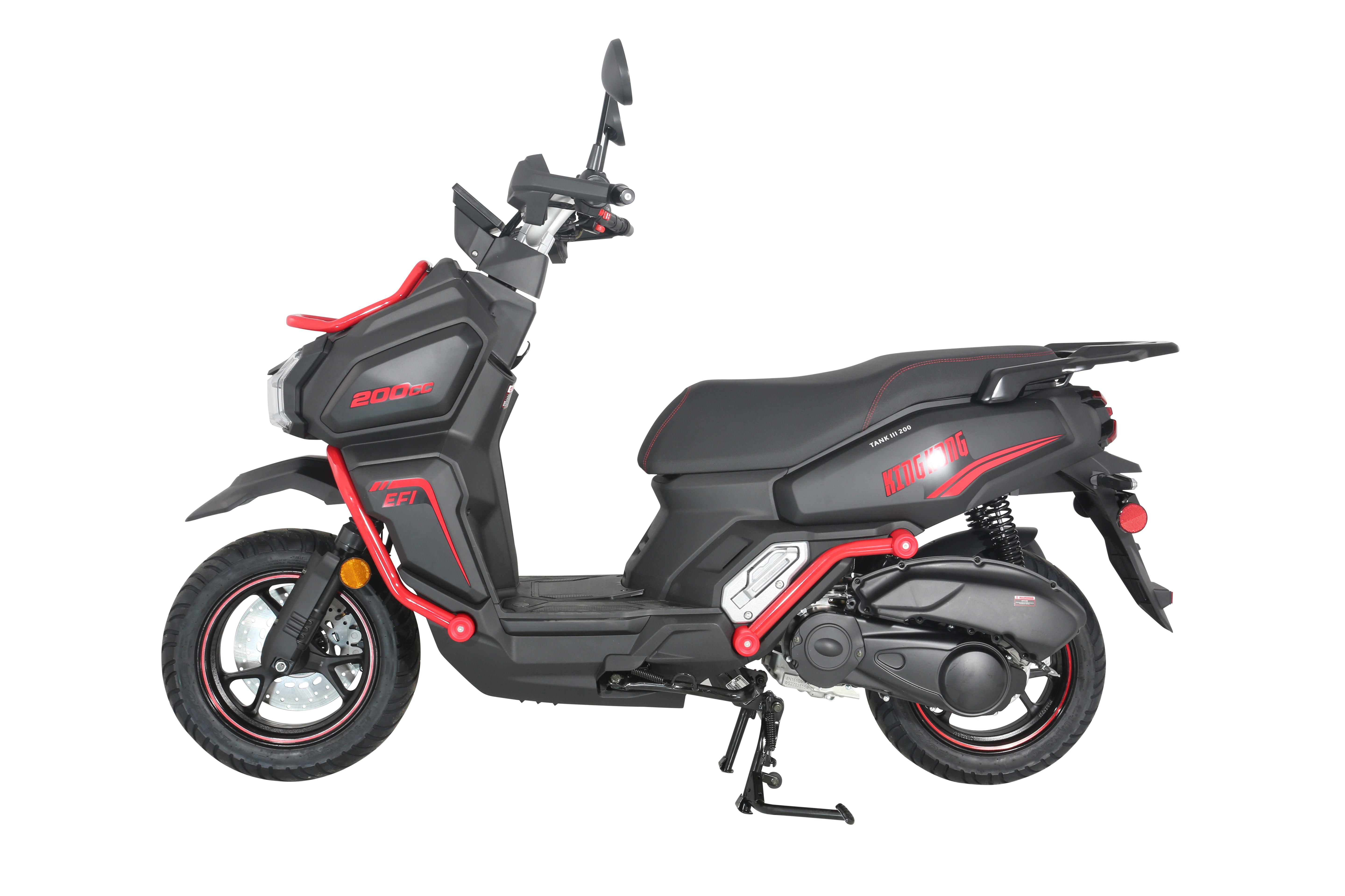 HHH TANK 200 KK EFI Fuel Injected Scooter Gas Powered Street Moped Fully Automatic with Digital Display Screen CALIFORNIA APPROVED.